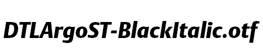 DTLArgoST-BlackItalic.otf字体下载