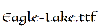 Eagle-Lake.ttf字体下载
