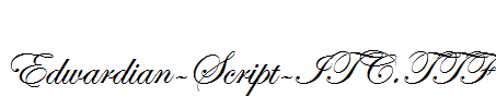 Edwardian-Script-ITC.ttf字体下载