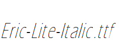 Eric-Lite-Italic.ttf字体下载