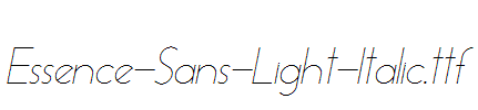 Essence-Sans-Light-Italic.ttf字体下载