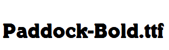 Paddock-Bold.ttf字体下载