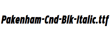 Pakenham-Cnd-Blk-Italic.ttf字体下载