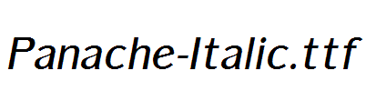 Panache-Italic.ttf字体下载