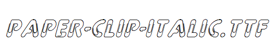 Paper-Clip-Italic.ttf字体下载