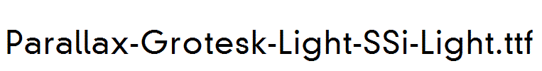 Parallax-Grotesk-Light-SSi-Light.ttf字体下载