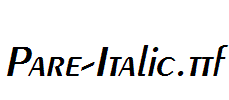 Pare-Italic.ttf字体下载