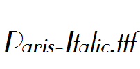 Paris-Italic.ttf字体下载