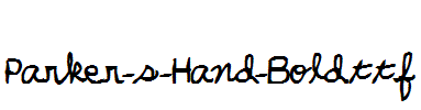 Parker-s-Hand-Bold.ttf字体下载