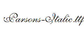 Parsons-Italic.ttf字体下载