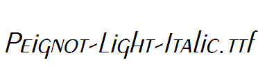 Peignot-Light-Italic.ttf字体下载