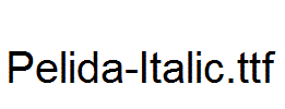 Pelida-Italic.ttf字体下载