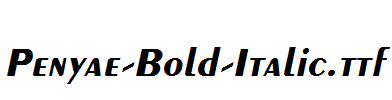 Penyae-Bold-Italic.ttf字体下载