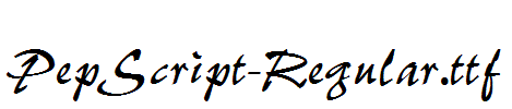 PepScript-Regular.ttf字体下载