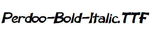 Perdoo-Bold-Italic.ttf字体下载