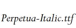 Perpetua-Italic.ttf字体下载