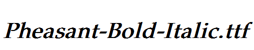 Pheasant-Bold-Italic.ttf字体下载