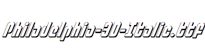 Philadelphia-3D-Italic.ttf字体下载