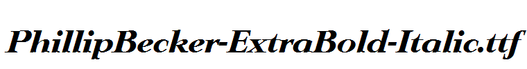 PhillipBecker-ExtraBold-Italic.ttf字体下载