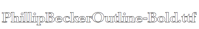 PhillipBeckerOutline-Bold.ttf字体下载