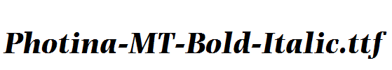 Photina-MT-Bold-Italic.ttf字体下载