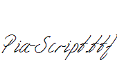 Pia-Script.ttf字体下载