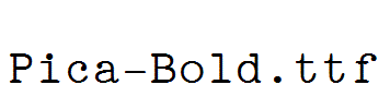 Pica-Bold.ttf字体下载